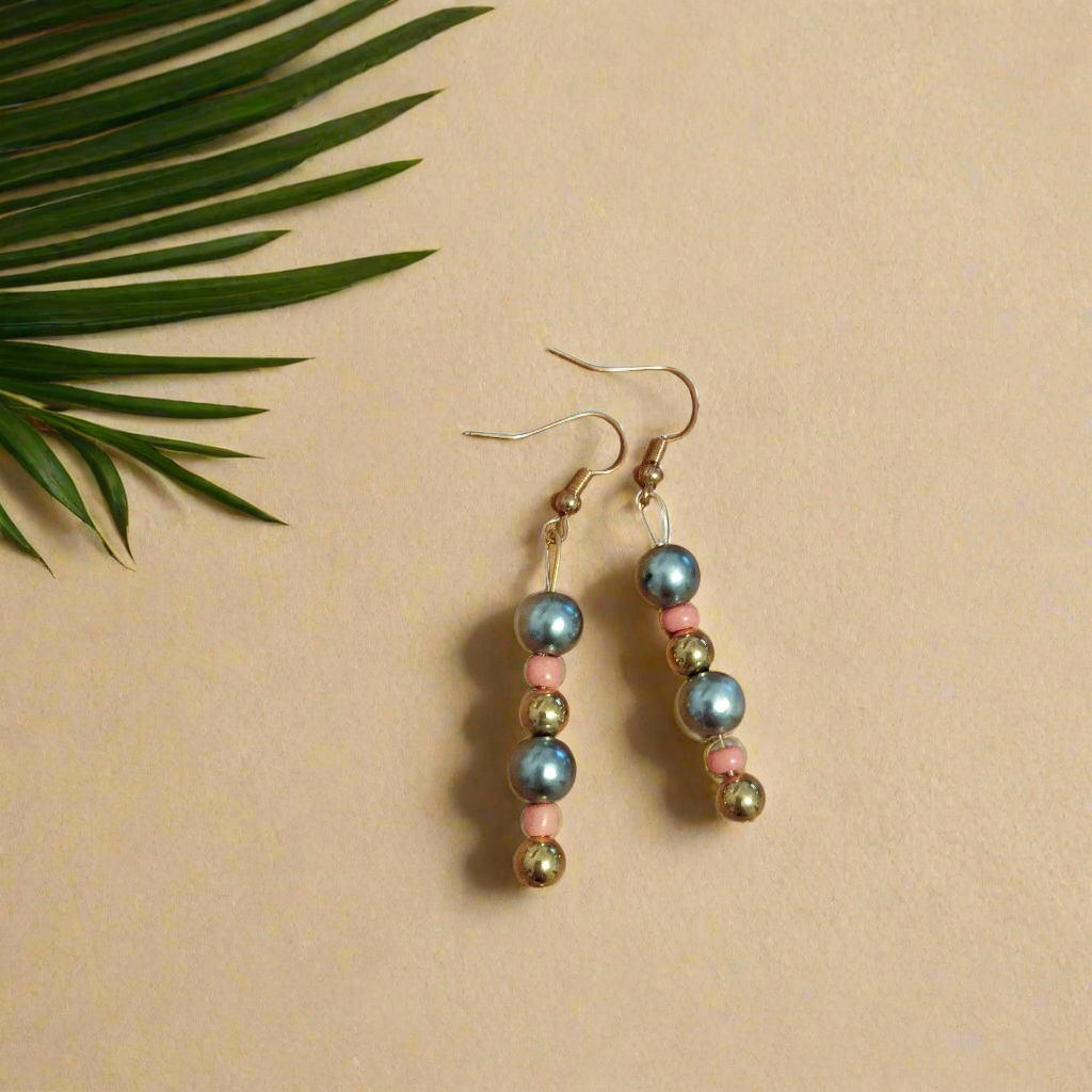 Hawaiian Pearl Style Drop Earrings