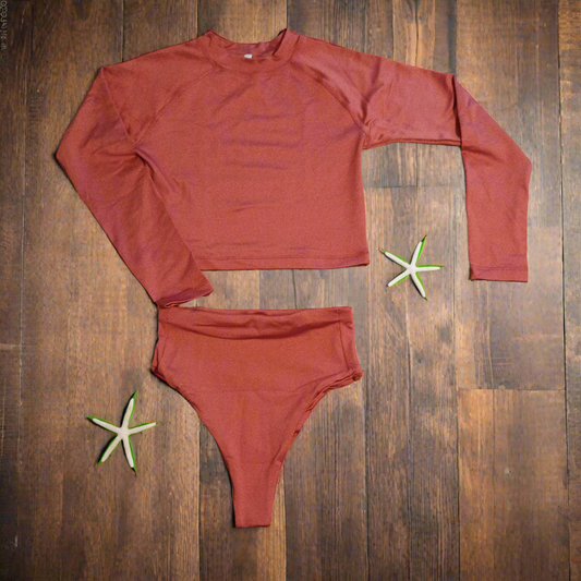 Long Sleeve Surf Suit (Long Sleeve - Bronze Rust)