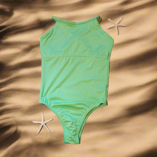 Highcut Adjustable Crossback One Piece  (Key Lime Green )