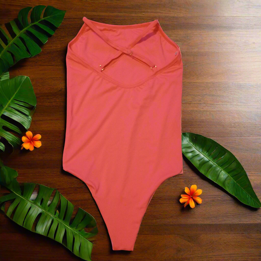 Highcut Adjustable Crossback One Piece ( Flamingo Pink)