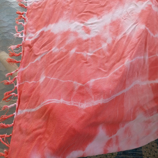 Coral Dyed Full Length Sarong