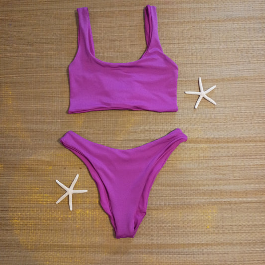High Rise Handmade Bikini (Jasmine Purple)
