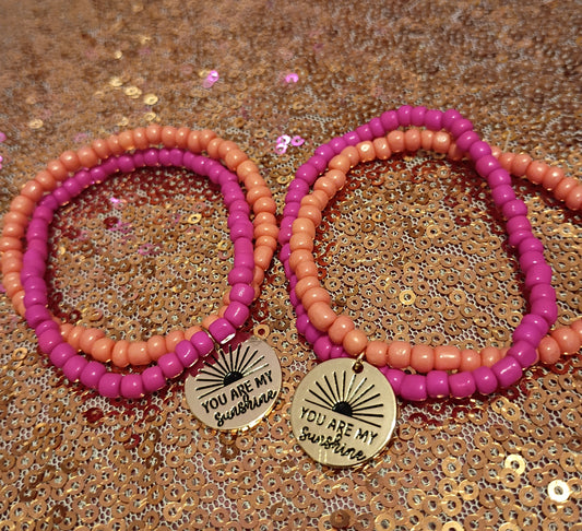 You Are My Sunshine Stretchy Bracelet (set of 1)