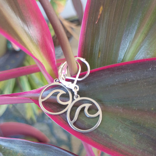 Hola Olas Silver Earrings